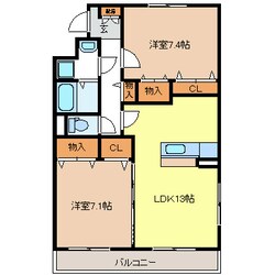 マノア稲葉の物件間取画像